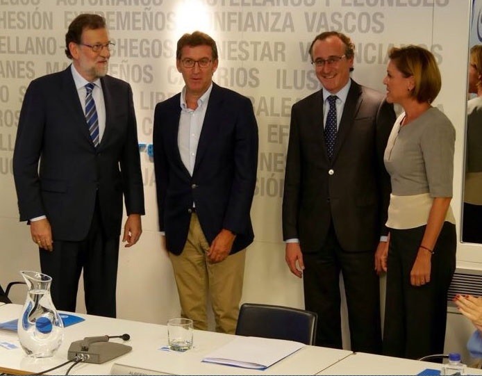 Rajoy, Feijóo, Cospedal e Alonso no Comité Executivo Nacional do PP