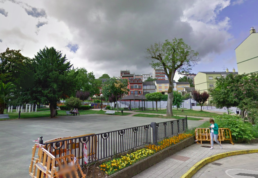 Praza dá Vila en Sarria nunha imaxe de arquivo de Google Street View