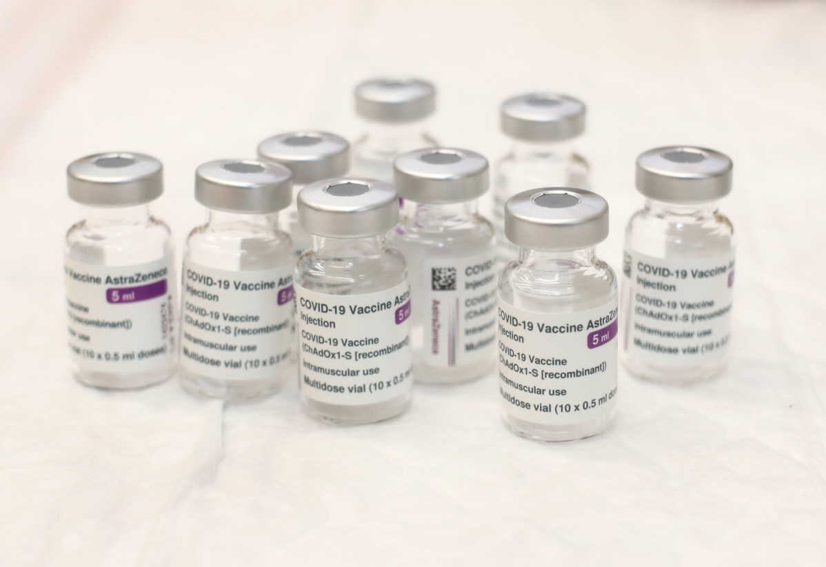 Imaxe de arquivo de viais da vacina de AstraZeneca.