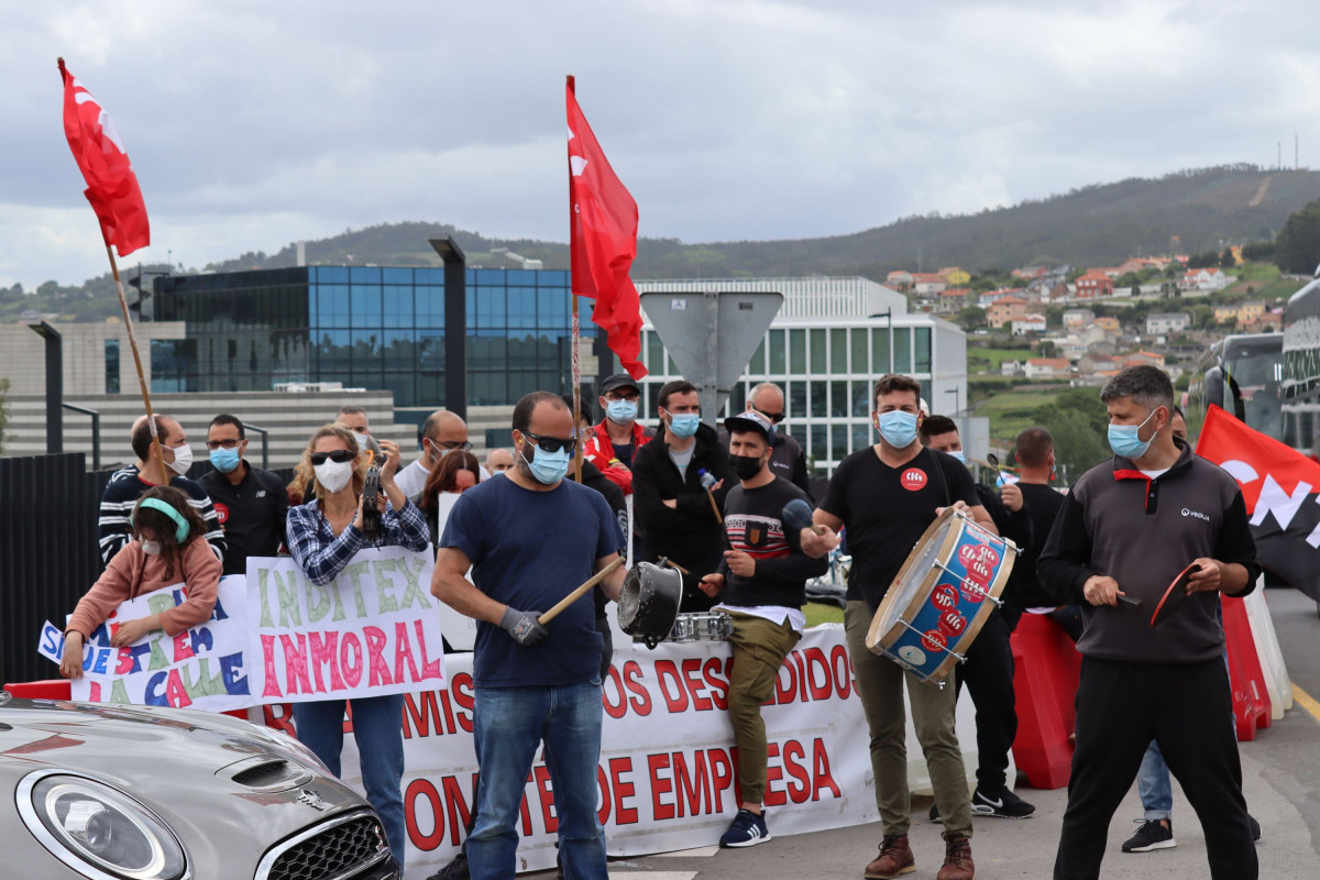 Unha pasada protesta de traballadores de Veolia nunha foto de CIG