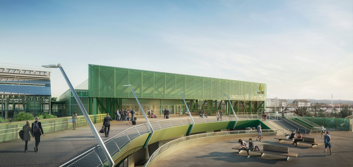 Futuro edificio de pasajaros da Estación de Tren de Santiago
