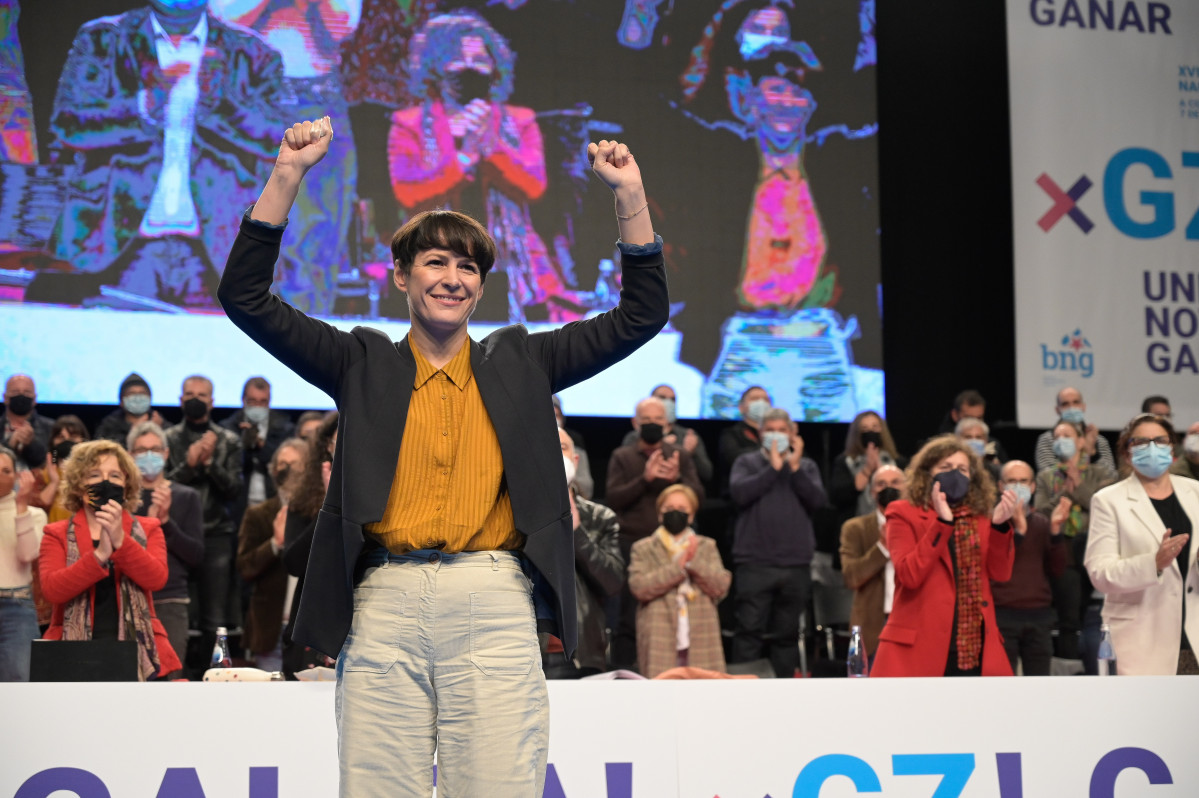 A portavoz nacional do BNG, Ana Pontón, na XVII Asemblea Nacional do BNG, no Coliseum da Coruña, ao 6 de novembro de 2021, na Coruña, Galicia, (España).