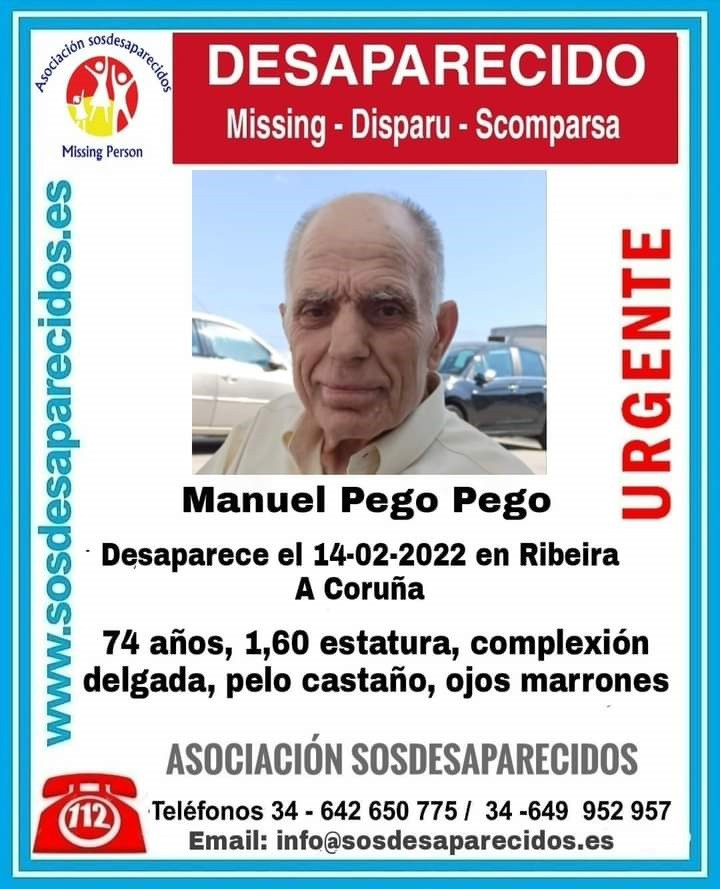 Home desaparecido en Ribeira (A Coruña)