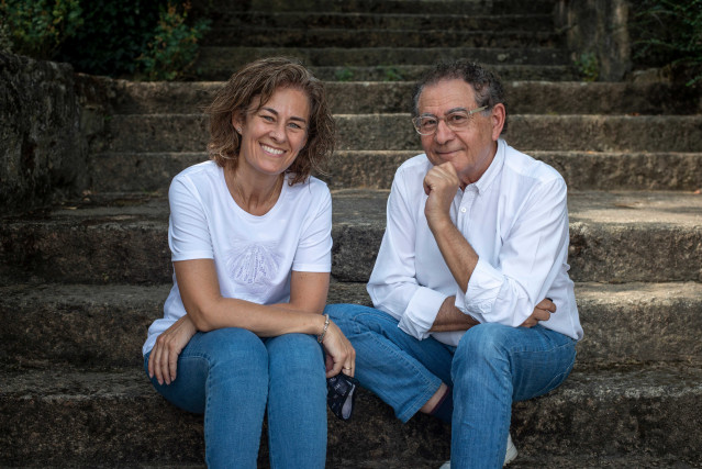 Cristina Mariño, filla de Roberto Verino e directora de Marca da firma, e o seu pai, deseñador e fundador da firma homónima