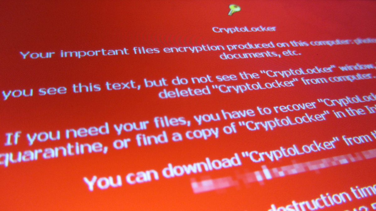 Captura de pantalla Ransomware Cryptolocker en una foto  Christiaan Colen cc Attribution ShareAlike 20 Generic