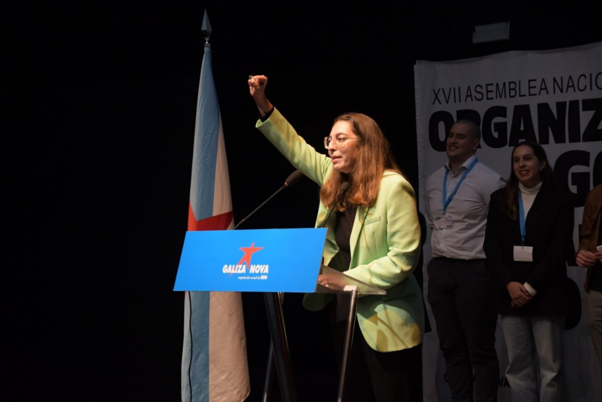 La secretaria xeral de Galiza Nova, Marta Gómez