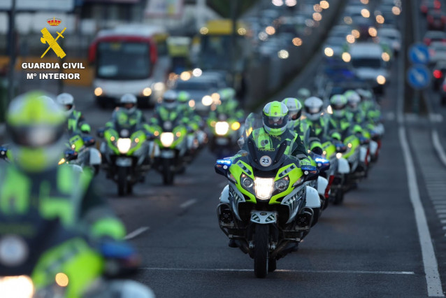 Unos 40 agentes de la Guardia Civil escoltarán a la vuelta ciclista O Gran Camiño, que arranca este jueves en A Coruña.