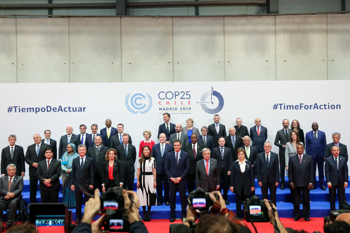 Inaguraciu00f3n de la cumbre sobre el cambio climu00e1tico COP25 en Madrid en una foto de Jesu00fas Hellu00edn