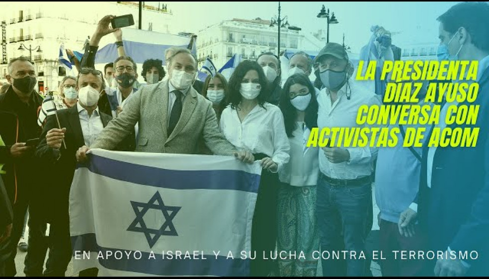 La Presidenta Isabel Díaz Ayuso muestra su apoyo a Israel y a su lucha contra el terrorismo