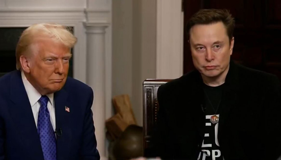 Trump y Musk en una entrevista esta noche en Fox News