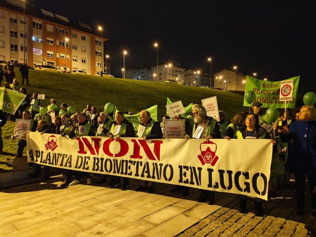 Protesta contra la instalación de una planta de biometano en Lugo