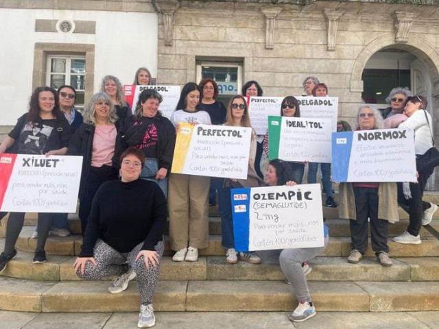 Protesta en Vigo contra la gordofobia.