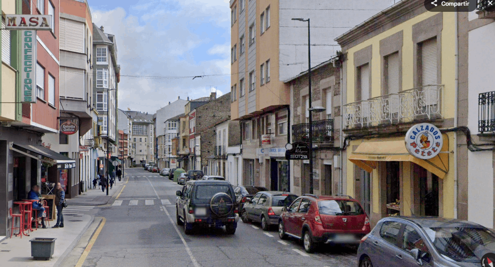 Calle Diego Pazos de Sarria en una imagen de Google Street View