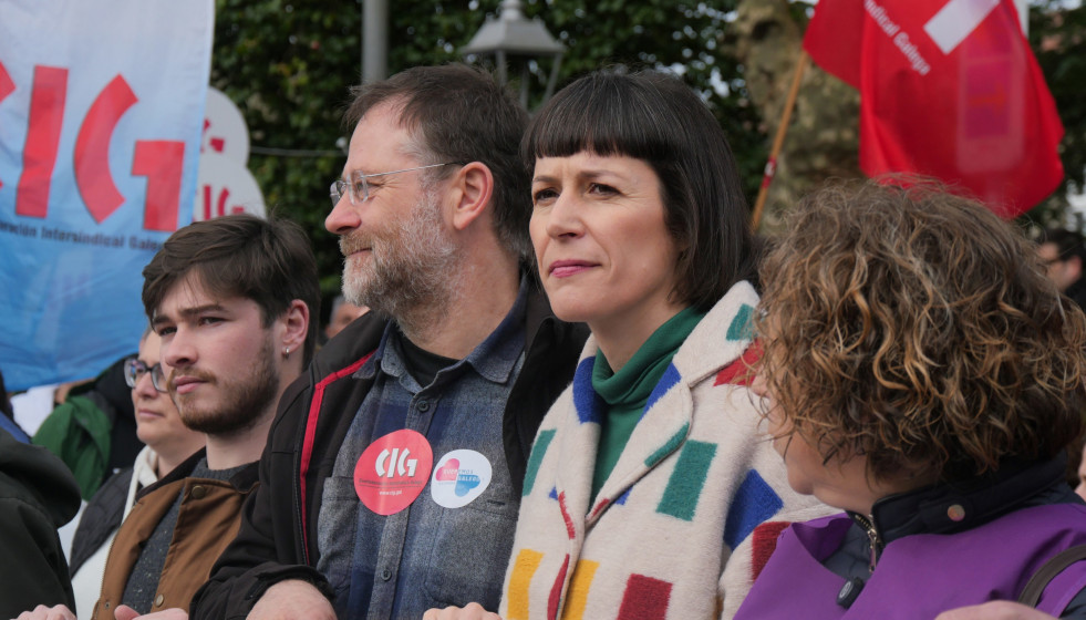 Pontón, en la manifestación de Queremos Galego