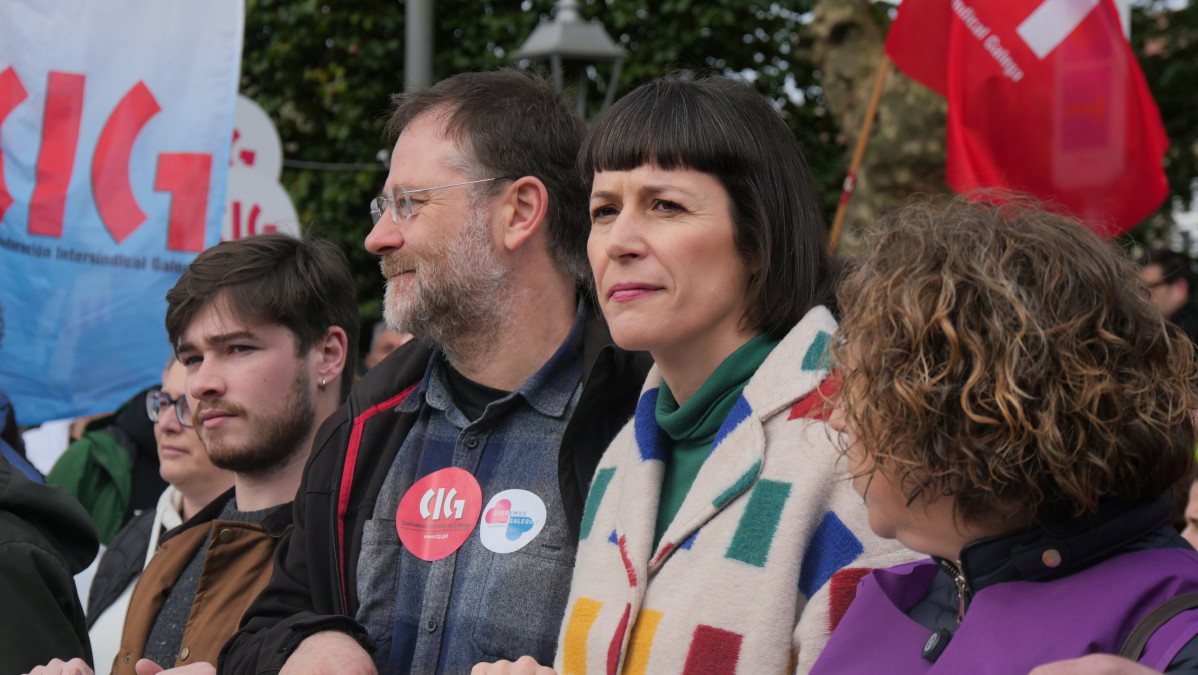 Pontón, en la manifestación de Queremos Galego