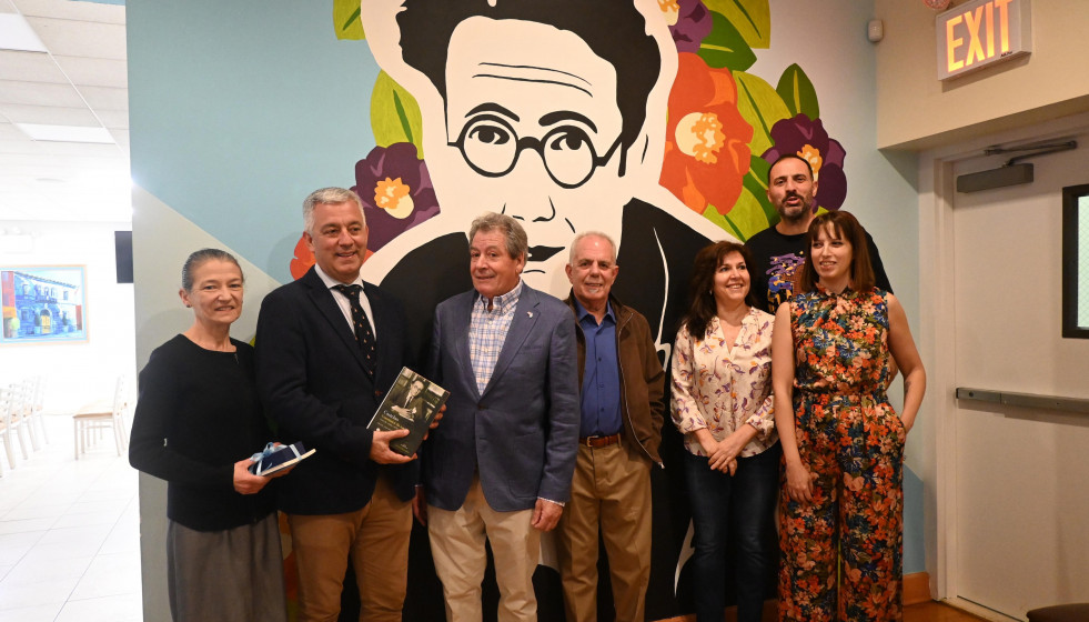 El secretario xeral da Lingua, Valentín García, en Nueva York.