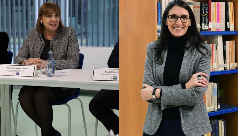 Lu00f3pez Couso y Rosa Crujeiras en fotos de la USC