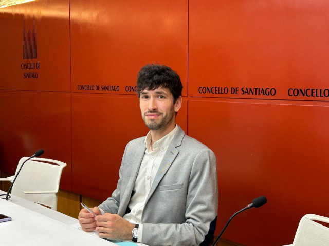 El concejal de Urbanismo, Iago Lestegás, en rueda de prensa, a 9 de mayo de 2025.