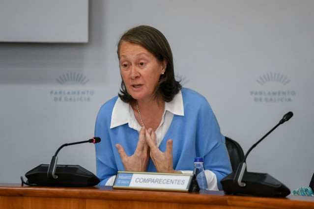 Archivo - La directora xeral de Patrimonio Cultural, Mª del Carmen Martínez, en comisión parlamentaria