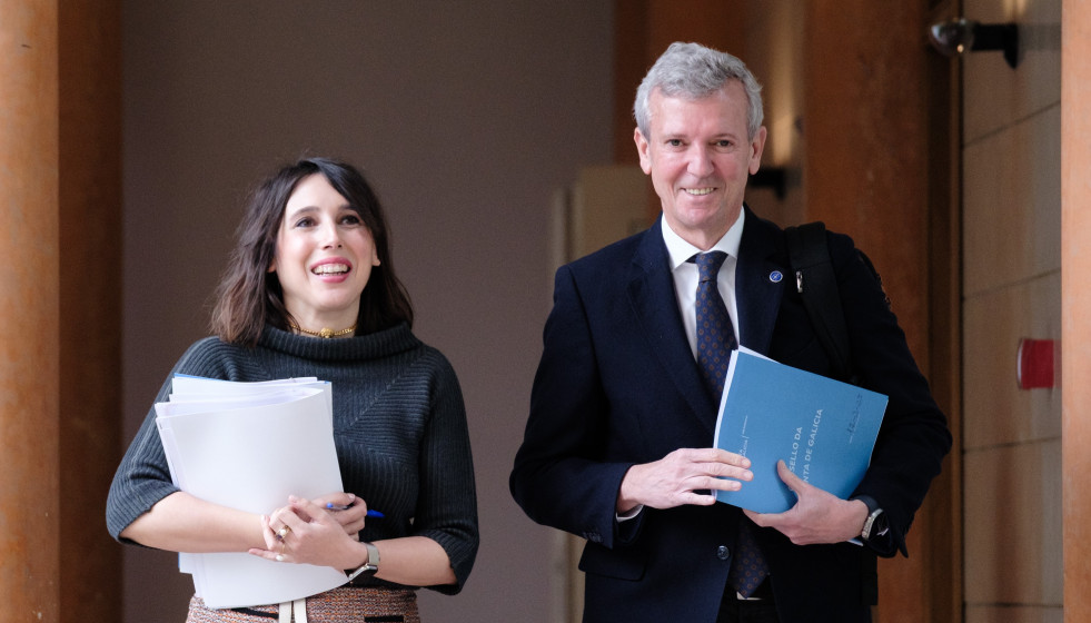 Rueda y Lorenzana, tras el Consello de la Xunta.