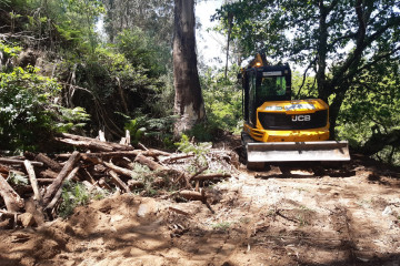 Obras para la senda al lado del Mosteiro de Conxo