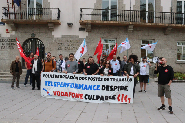 Protesta por el ERE en Teleperformance