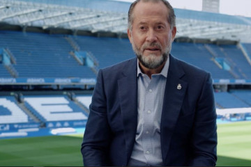Escotet en Riazo en una imagen del Deportivo