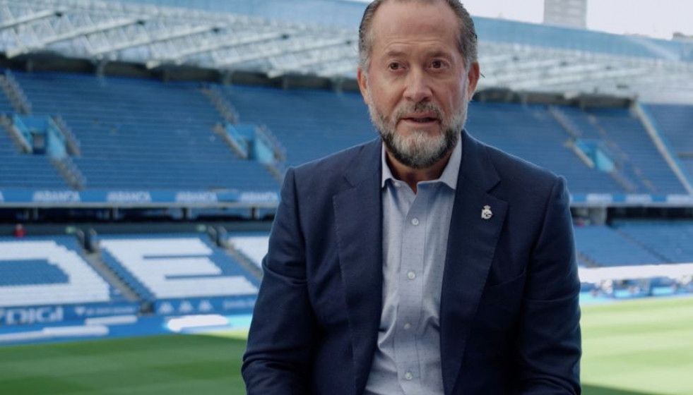 Escotet en Riazo en una imagen del Deportivo