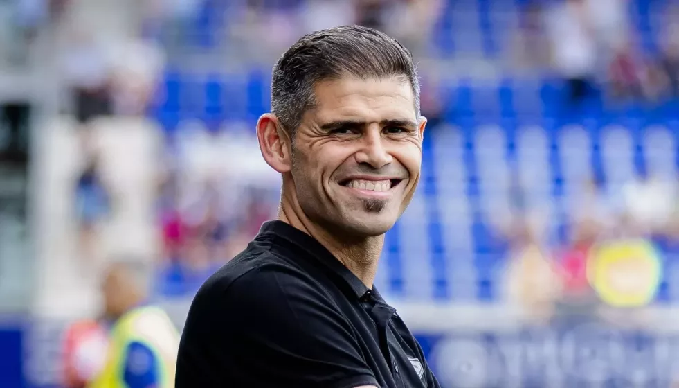 Antonio Hidalgo en una foto de la SD Huesca