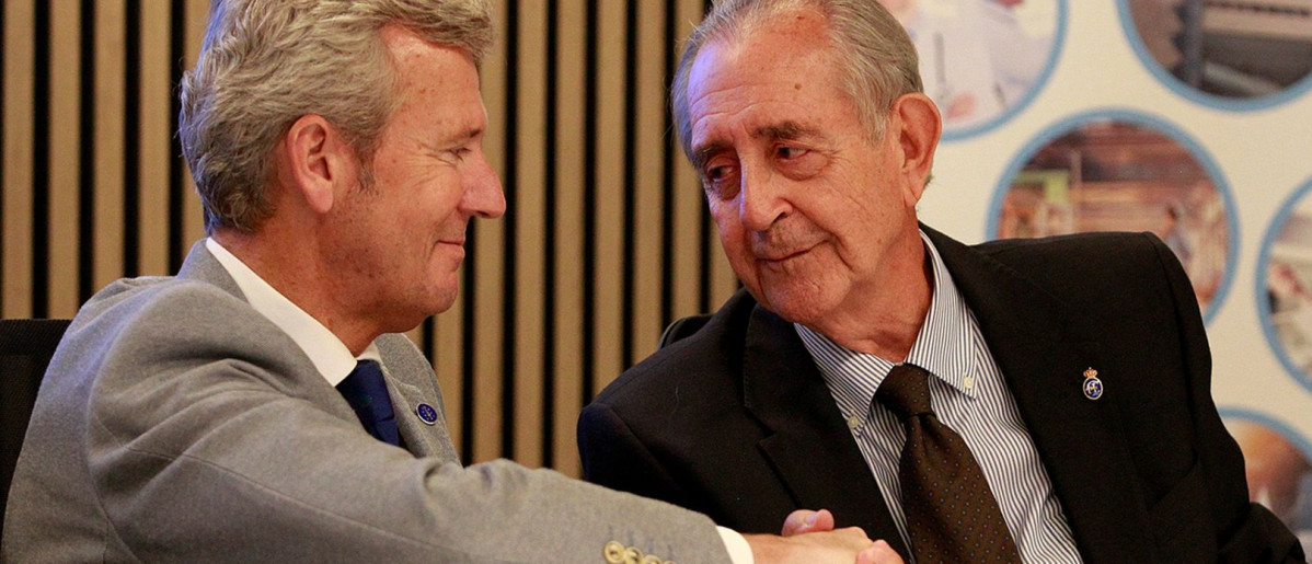 Rueda en la inaguraciu00f3n de la sede de Ibermutua en A Coruu00f1a
