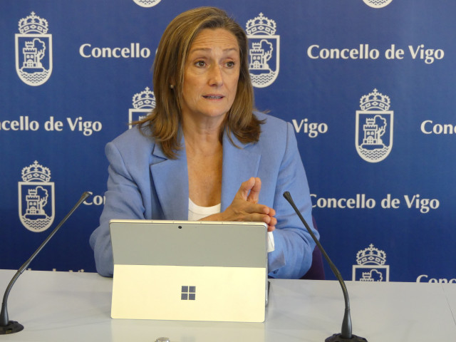 Rueda de prensa de la presidenta local del PP y concejal en Vigo, Luisa Sánchez.
