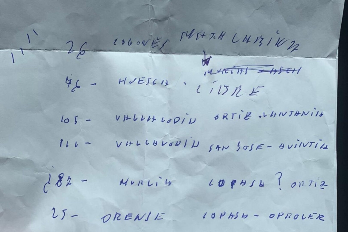 Pantallazo de una fotografía de un escrito que Aldama entregó al juez asegurando que se lo había mandado Koldo García en relación a supuestas comisiones en Fomento