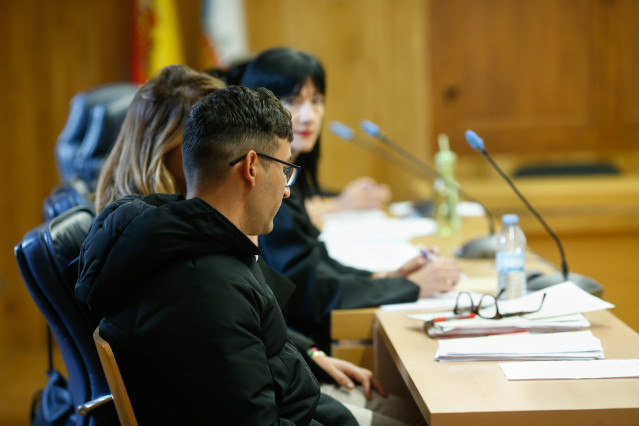 El autor confeso de la muerte de Cristina Cabo, J.U.V.S. durante el juicio por el asesinato.