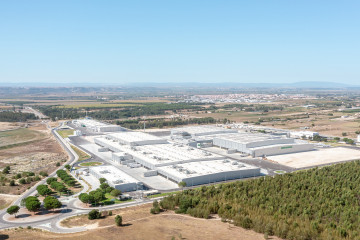Vista aérea del bloque logístico de Almeirim