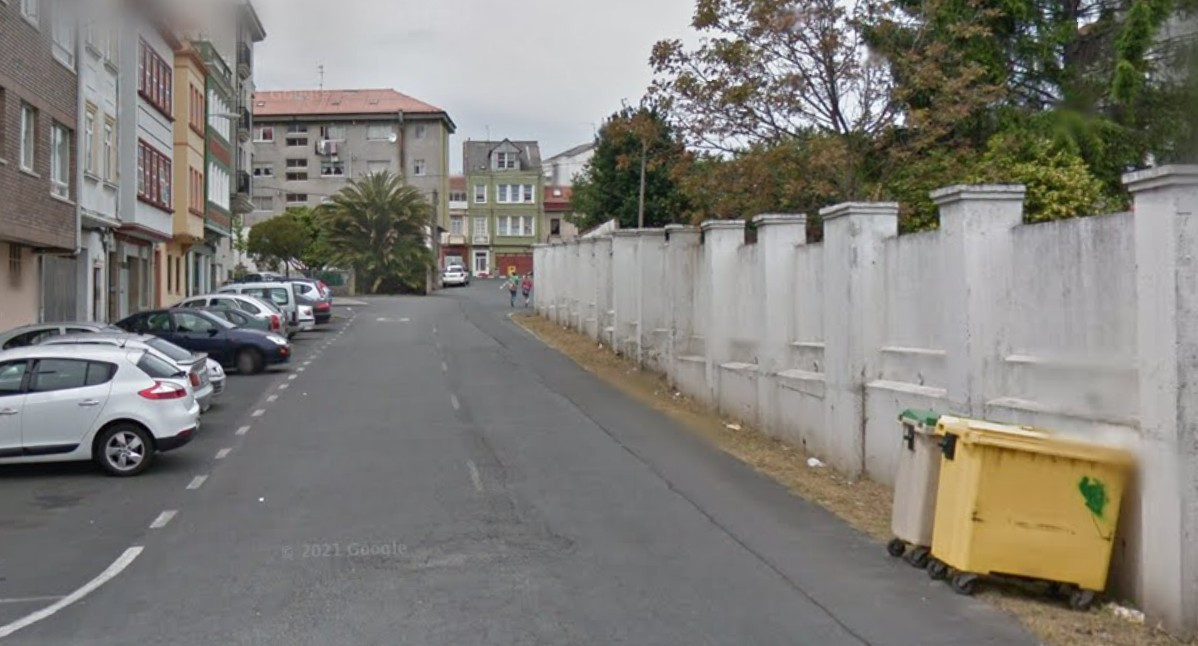 Calle Villarube en Catabois Ferrol en imagen de Google Street View