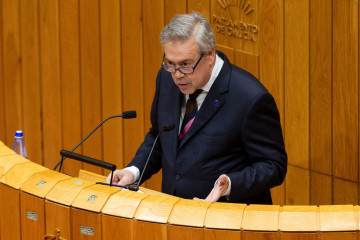 Archivo - El conselleiro de Sanidade, Antonio Gómez Caamaño, en el pleno del Parlamento de Galicia.
