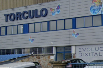 Tórculo en el Polígono do Tambre en una imagen de Google Street View