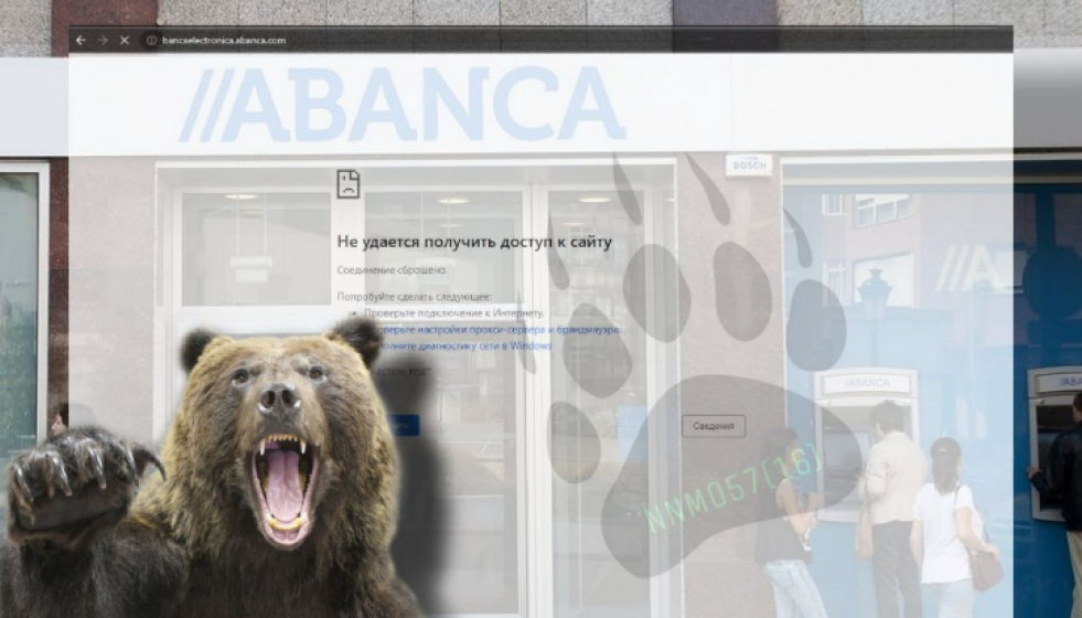 Captura de pantalla de Noname57 sobre ataque a ABANCA