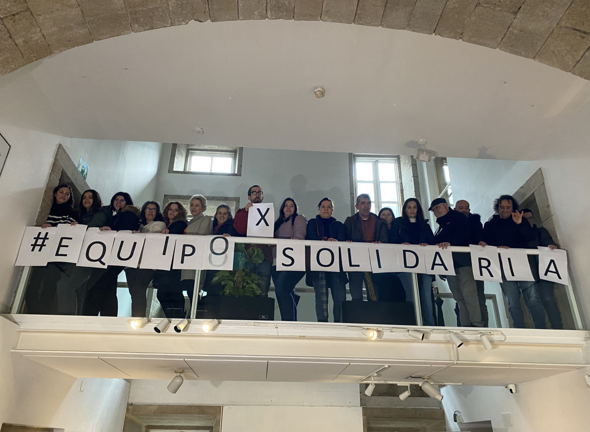 Entidades del tercer sector llaman a los gallegos a marcar la 'X Solidaria' en su declaración de la renta, en Santiago.