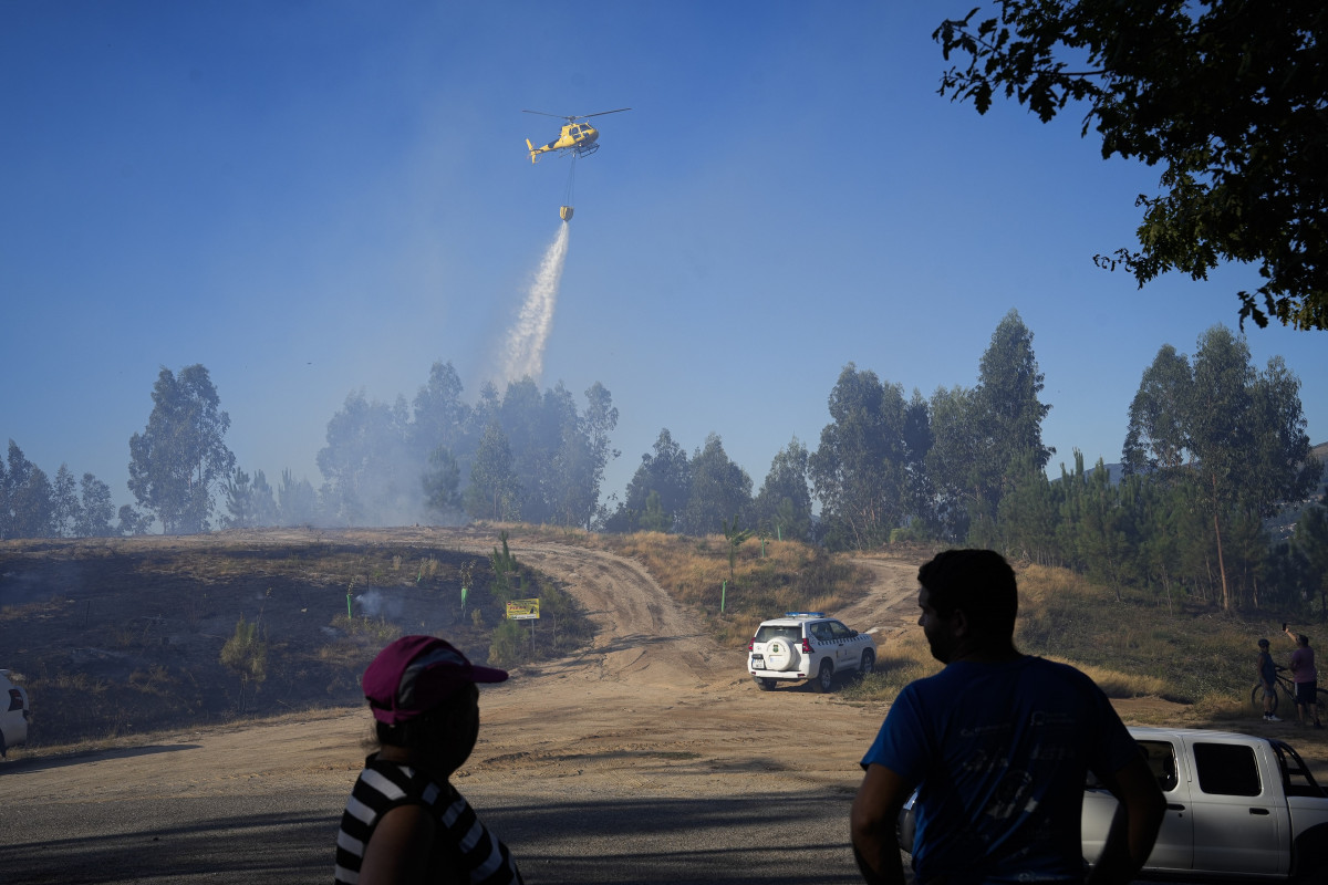 Imagen del incendio registrado en Salvaterra.