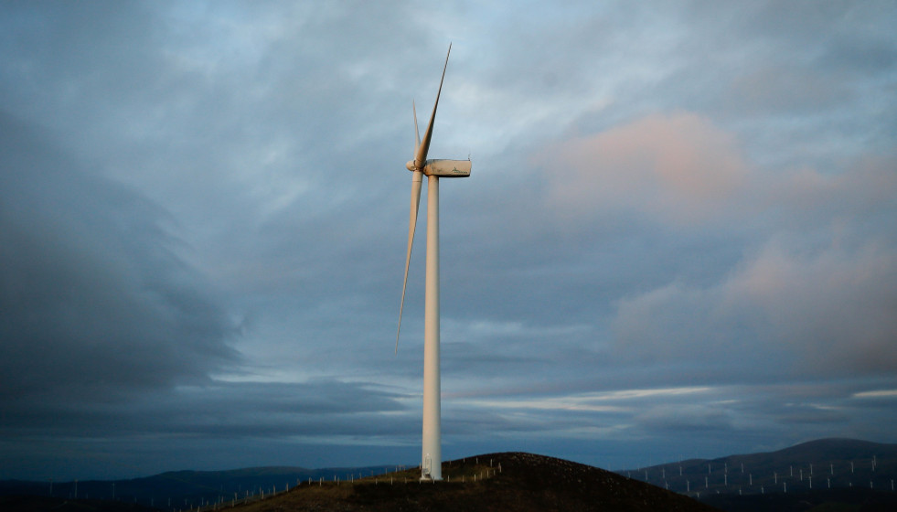 Archivo - Un parque eólico, a 28 de marzo de 2025, en Muras, Lugo, Galicia (España). El Tribunal Supremo ha dictado una sentencia que despeja el futuro de muchos proyectos de la industria eólica en