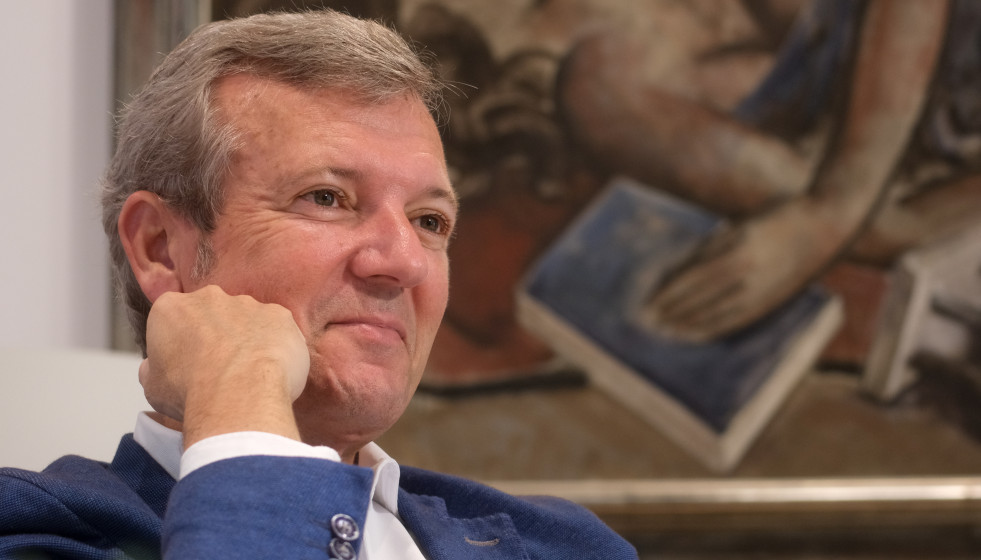 El presidente de la Xunta, Alfonso Rueda, durante una entrevista concedida a Europa Press