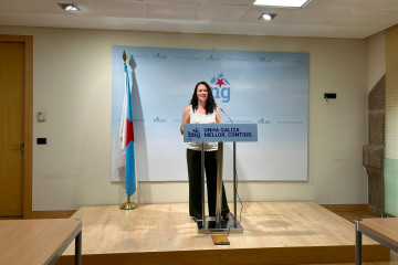 Archivo - La diputada del BNG, Sonia Vidal Gallego, en la comparencia ante los medios de comunicación.