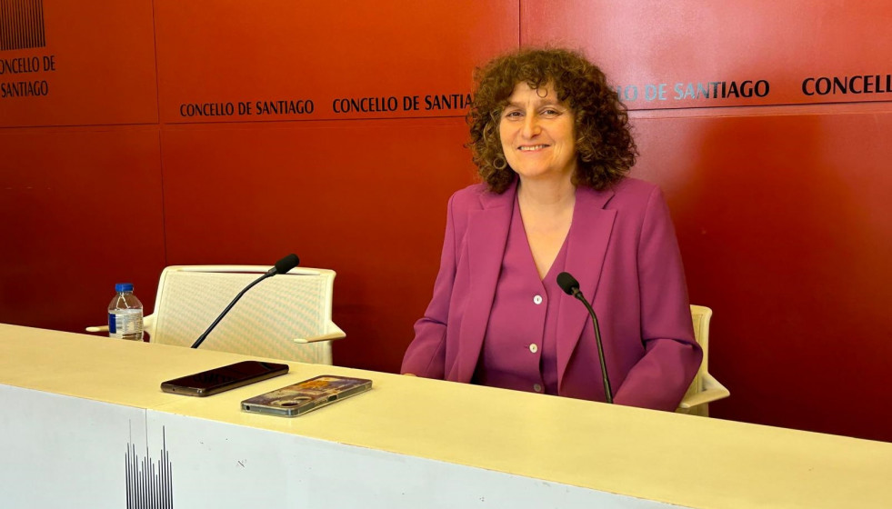 Archivo - Goretti Sanmartín en una rueda de prensa.