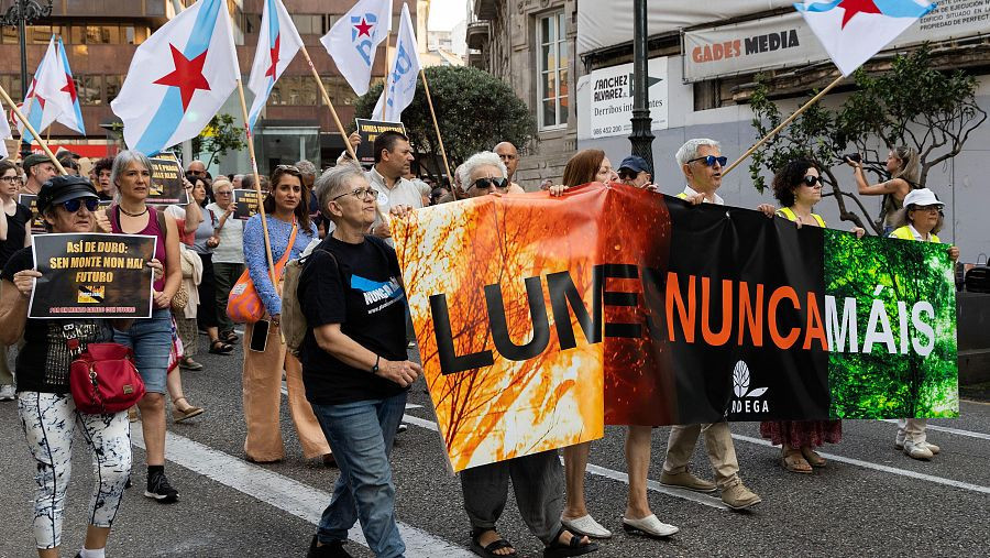 Incendios protestas por un monte galego con futuro