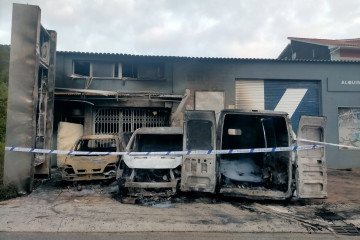 Incendio en Marín.