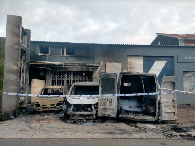 Incendio en Marín.