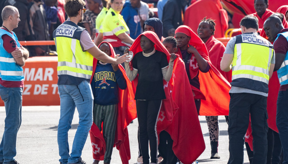 Archivo - Menores migrantes llegados a Lanzarote.