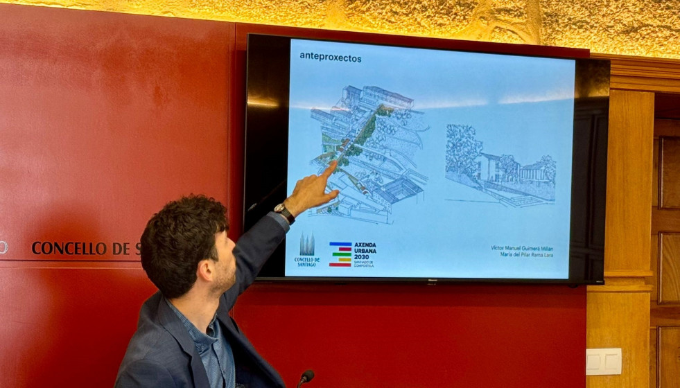 El edil de Urbanismo, Iago Lestegás, en la presentación de la rehabilitación, a 4 de junio de 2025.