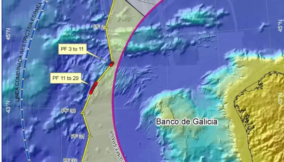 Propuesta de ampliación de la plataforma continental al oeste de Galicia remitida por España a la ONU